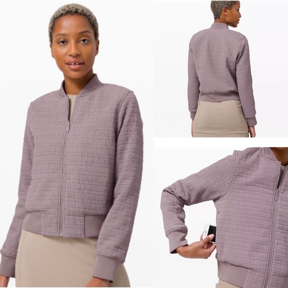 NWT ✨Lululemon Athletica Serene Travels Reversible Bomber Jacket Size 12 - Picture 1 of 13